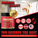 agobi Ashwagandha Capsules with a measuring spoon for dosage