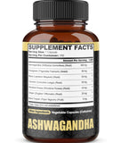 agobi Ashwagandha Herbal Supplement bottle with a measuring spoon