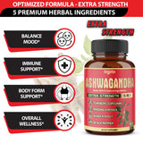 agobi Ashwagandha Supplement capsules on a wooden surface