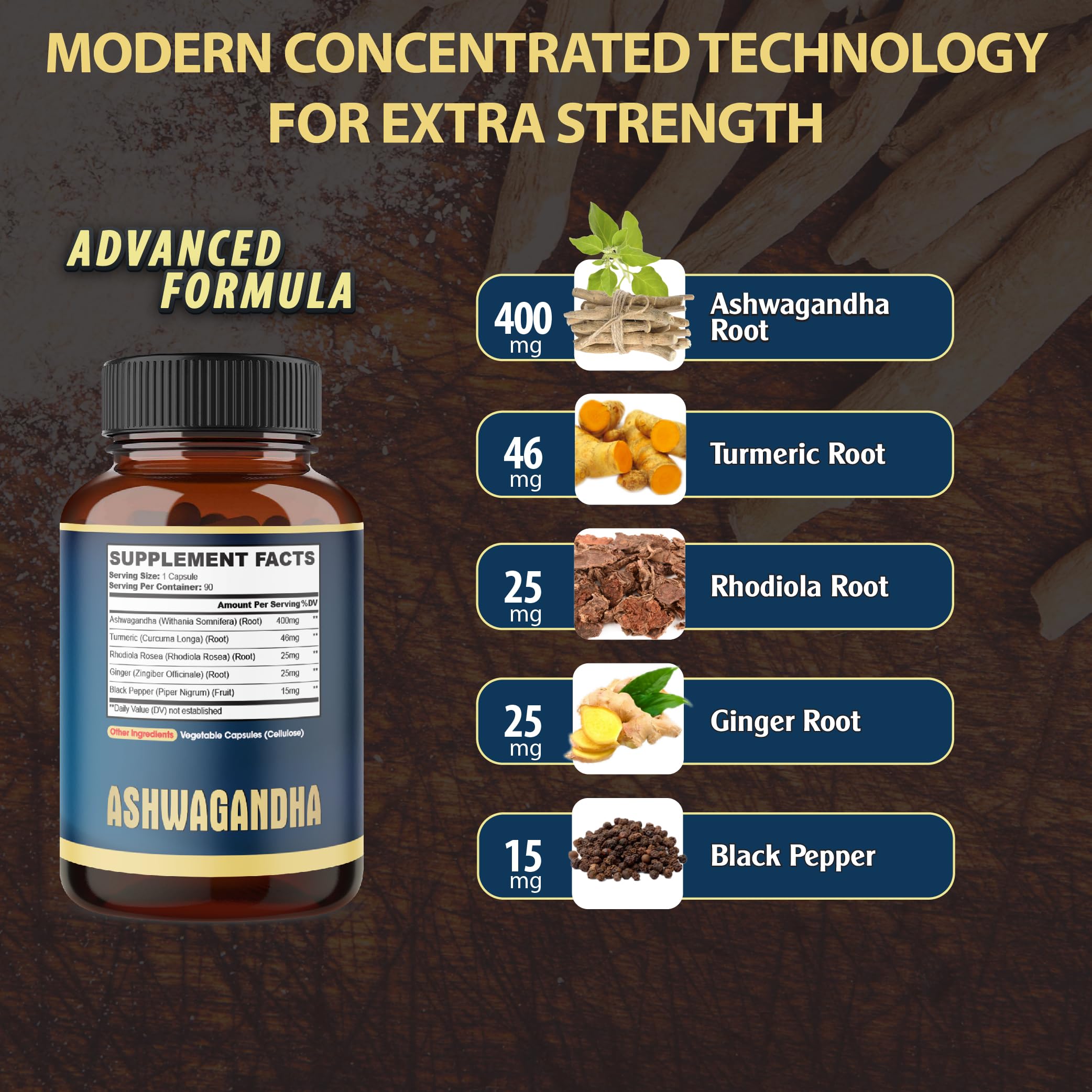 agobi Ashwagandha Supplement side view showing capsule