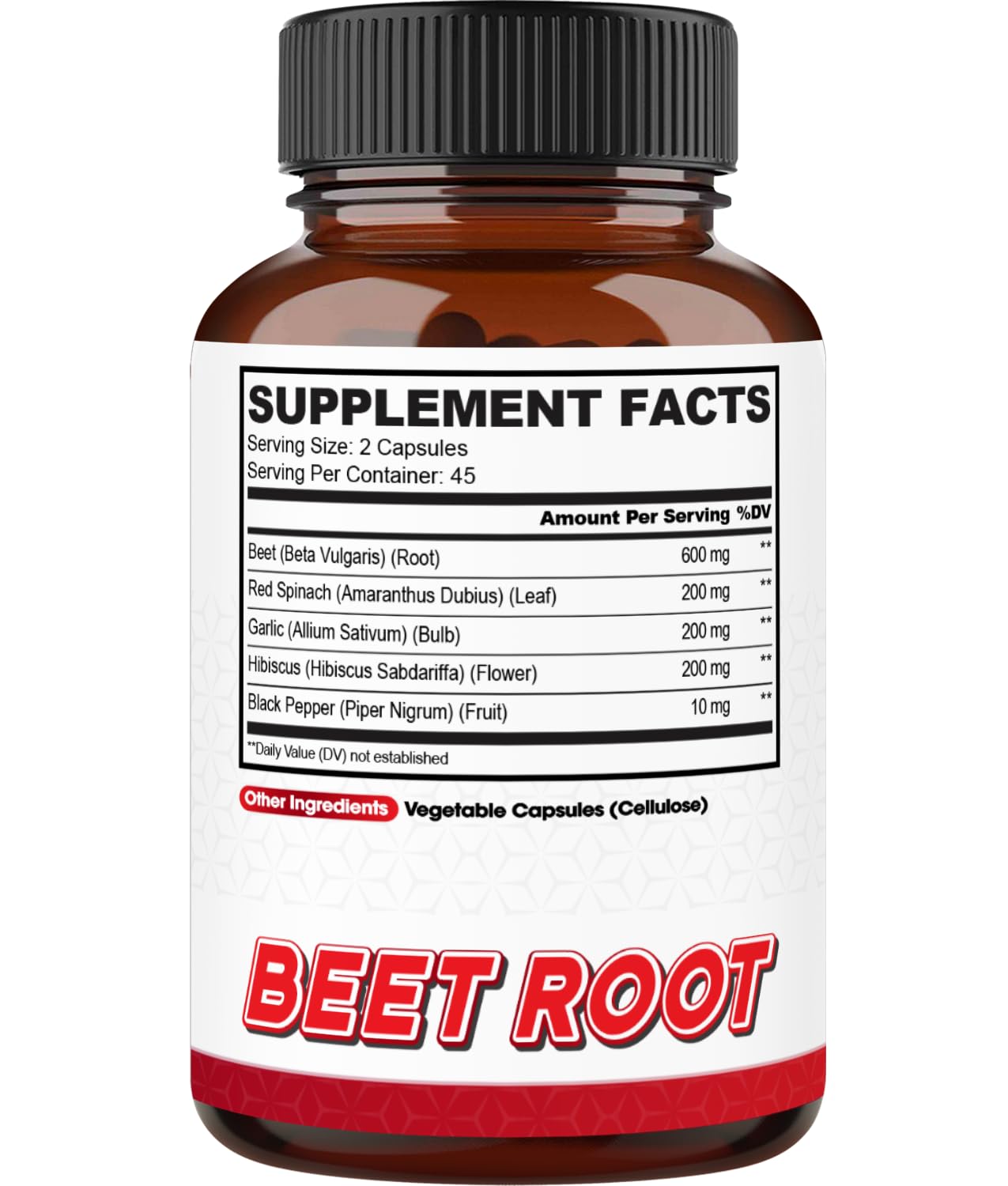 agobi Beet Root Capsules bottle with measuring spoon