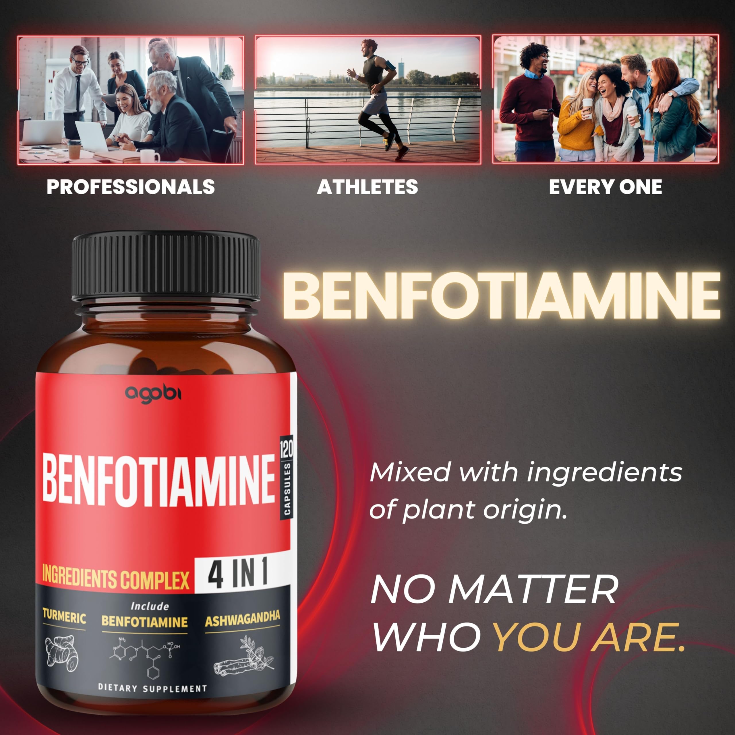 agobi Benfotiamine Supplement side view