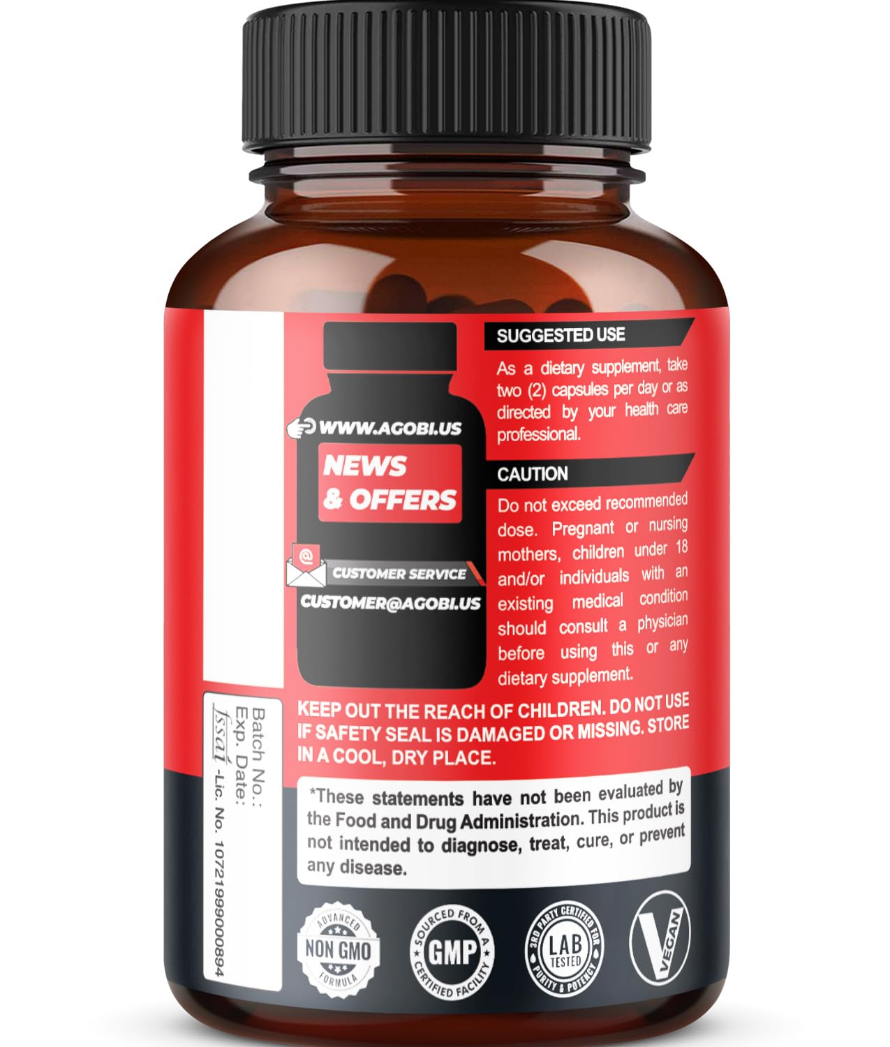 agobi Berberine Capsules packaging details