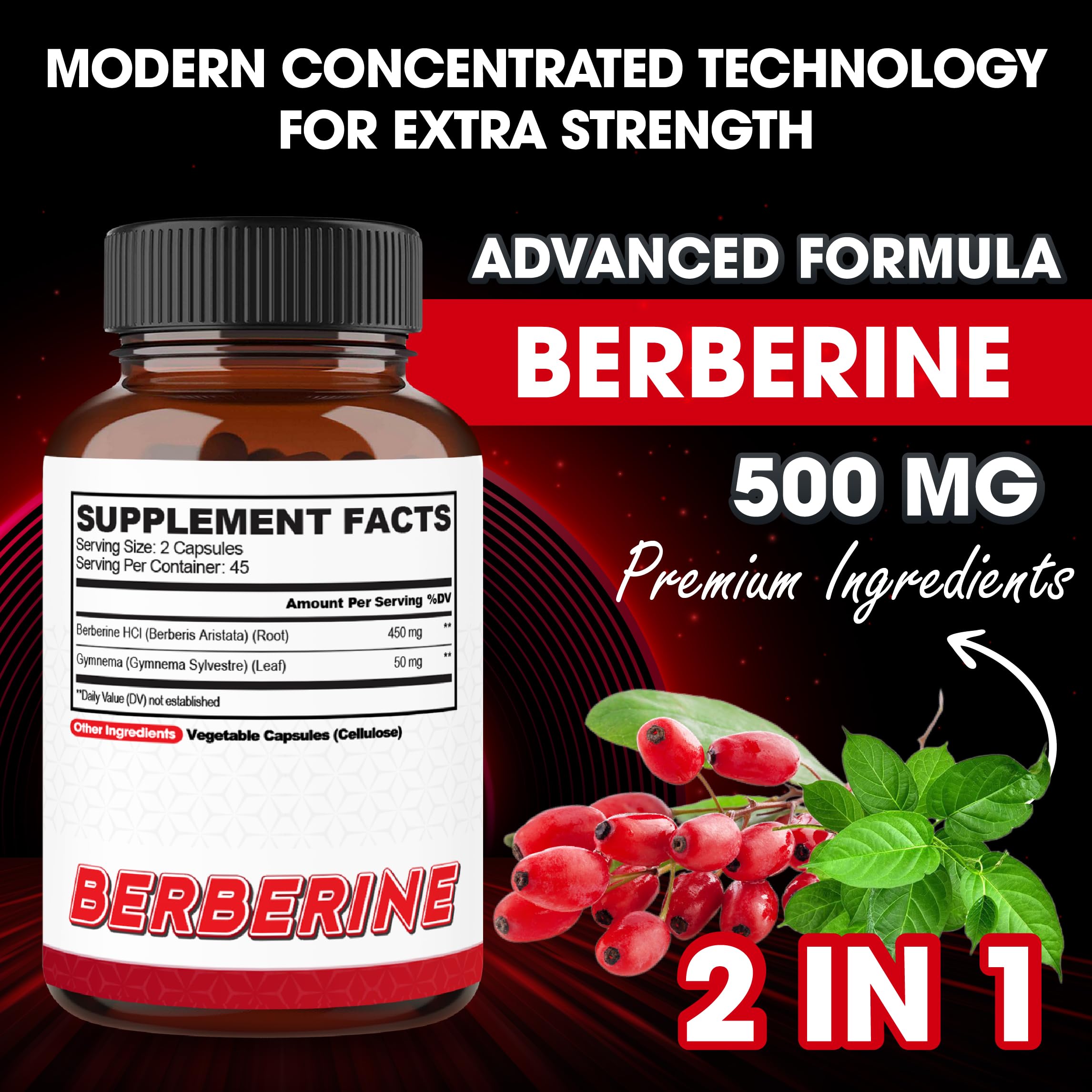 Agobi Berberine Complex bottle with Gymnema Sylvestre