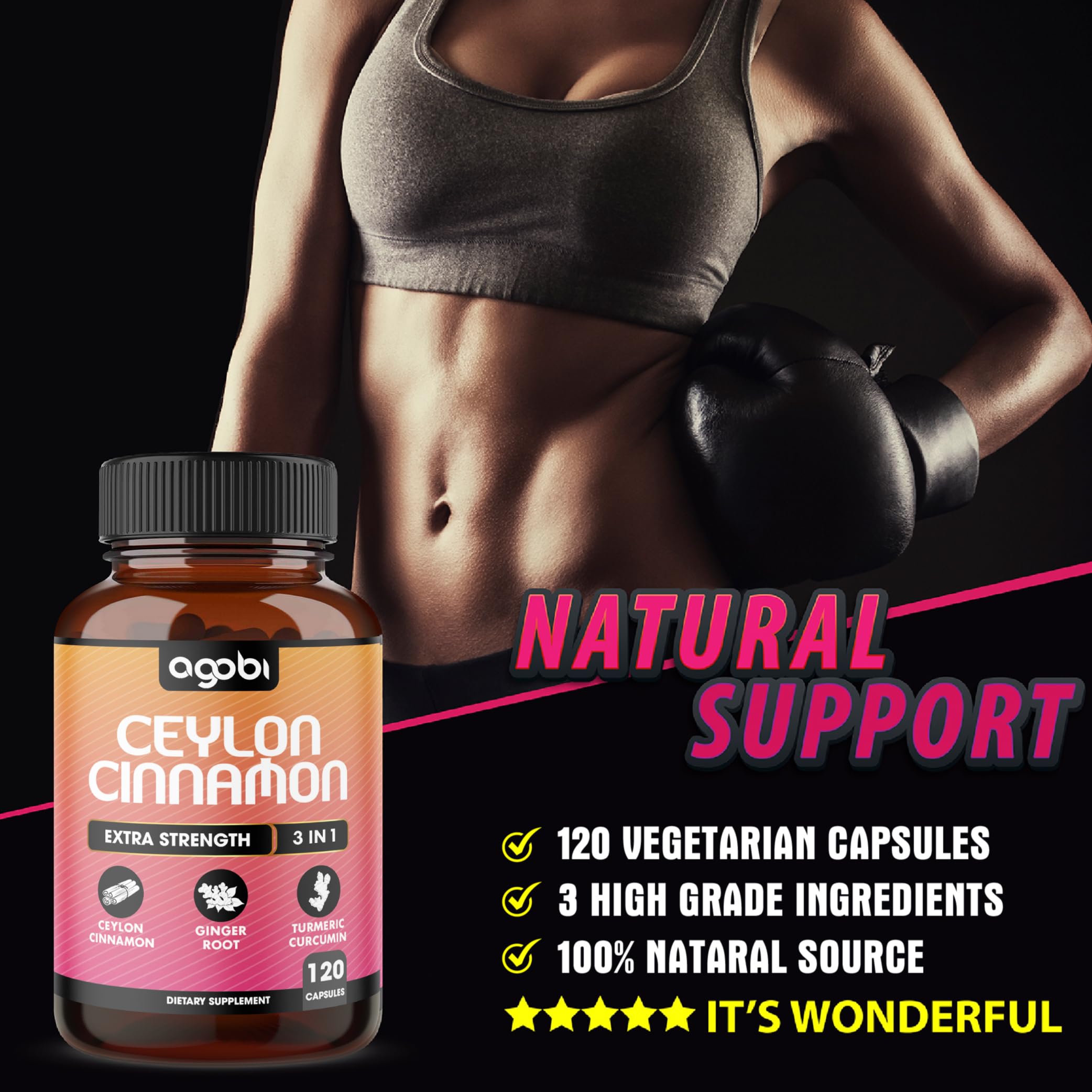 agobi Ceylon Cinnamon Supplements packaging details