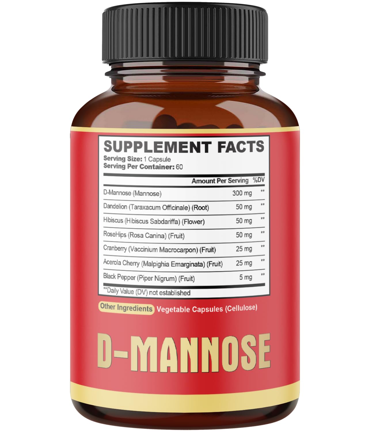 agobi D-Mannose Cranberry Supplement packaging details