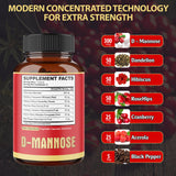 agobi D-Mannose Cranberry Supplement side view showing ingredients