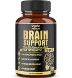 agobi Ginkgo Biloba and Ashwagandha Supplement front view with 150 capsules