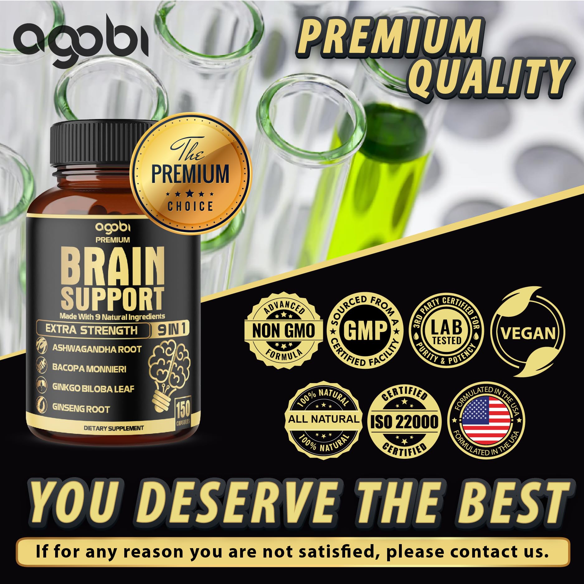 agobi Ginkgo Biloba and Ashwagandha Supplement with other herbal supplements