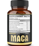 agobi Maca Root Supplement bottle with a hand holding a capsule