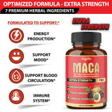 agobi Maca Root Supplement capsules in a hand