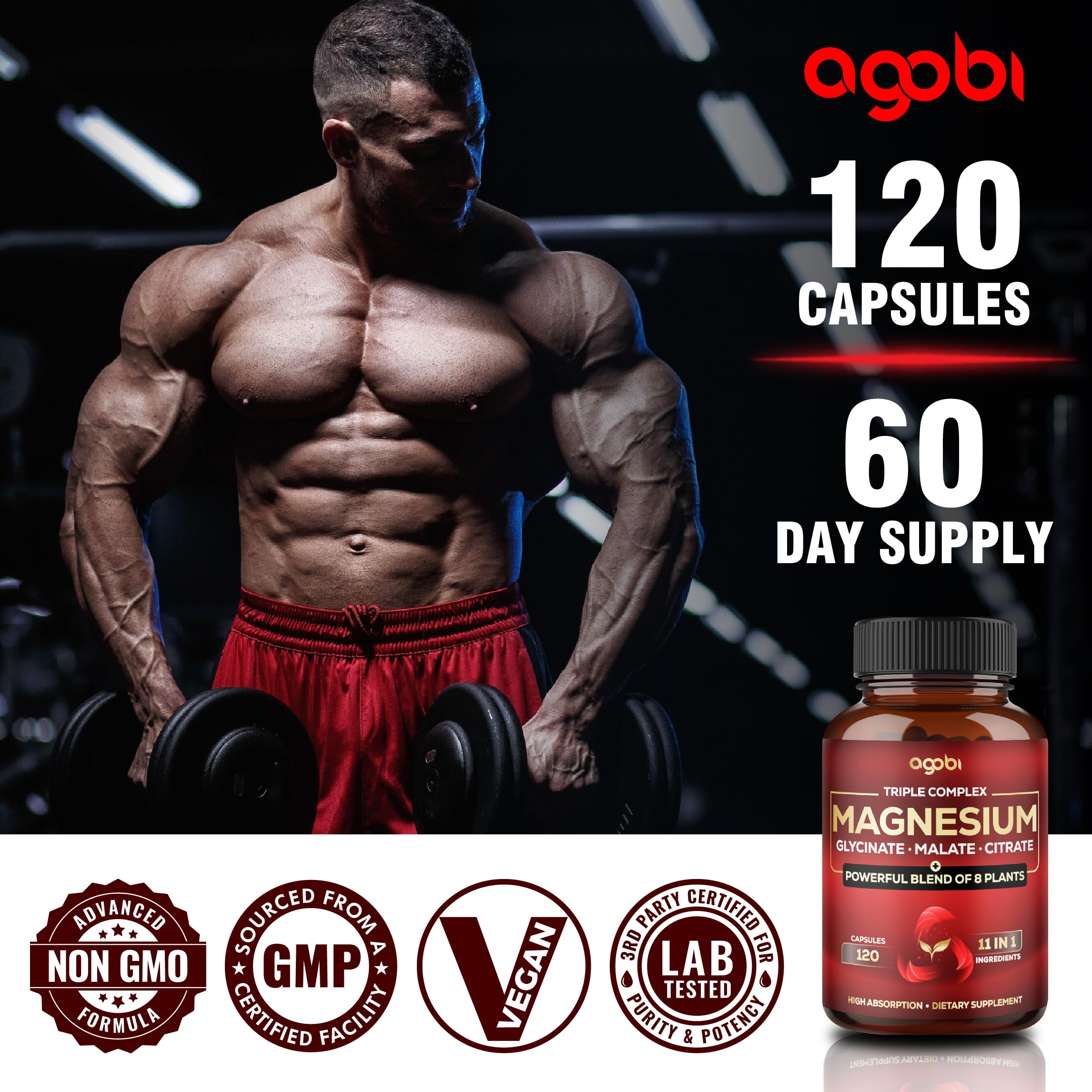Agobi Magnesium Complex bottle with superfoods