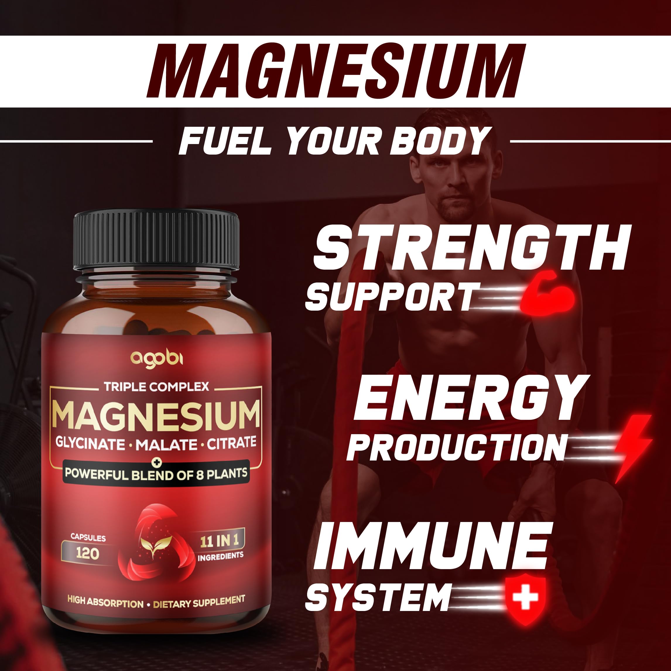 Agobi Magnesium Complex capsules close-up
