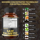 agobi Saw Palmetto Advanced Blend capsules close-up