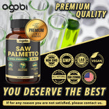agobi Saw Palmetto Advanced Blend capsules in a spoon