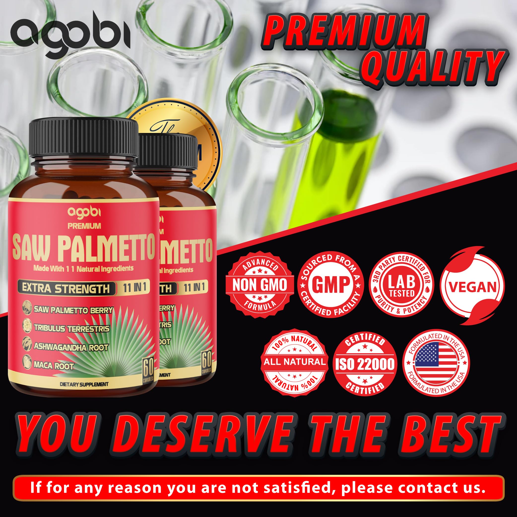 agobi Saw Palmetto Berry Supplement 5300mg nutritional information