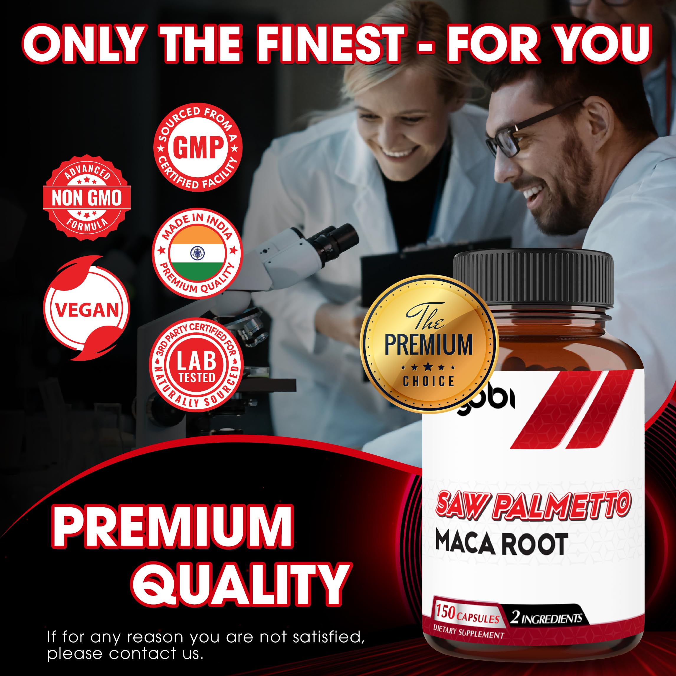 agobi Saw Palmetto Supplement bottle with natural background