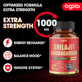 agobi Shilajit Complex Capsules with Ashwagandha Root ingredients
