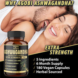 agobi Vegan Ashwagandha Supplement bottle with measuring spoon