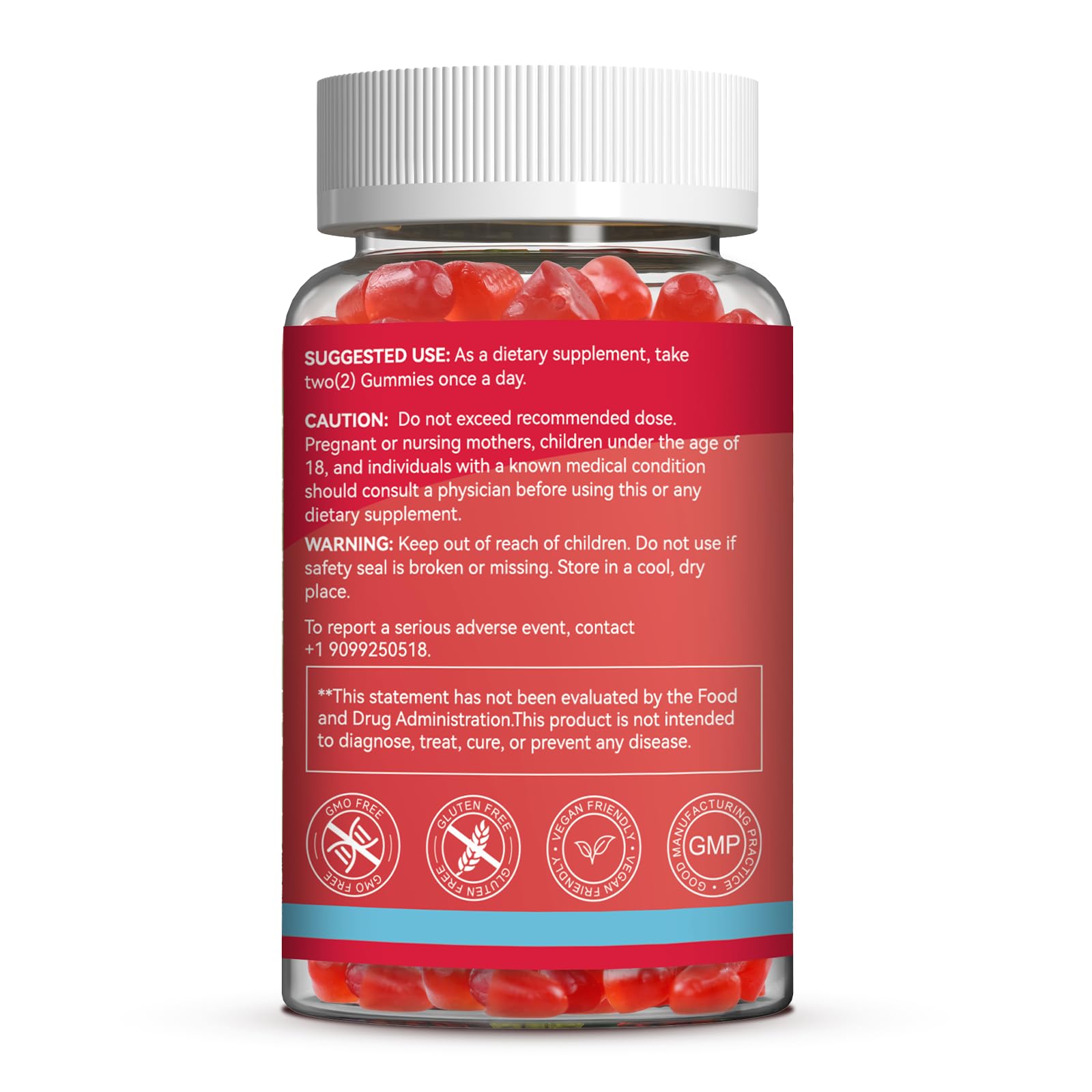 Agumoon Ashwagandha Gummies packaging showing ingredients