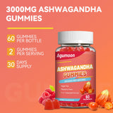 Agumoon Ashwagandha Gummies with a lifestyle scene of a person enjoying them