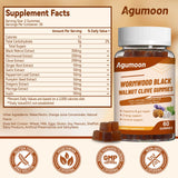 Agumoon Black Walnut & Wormwood Gummies with fresh herbs