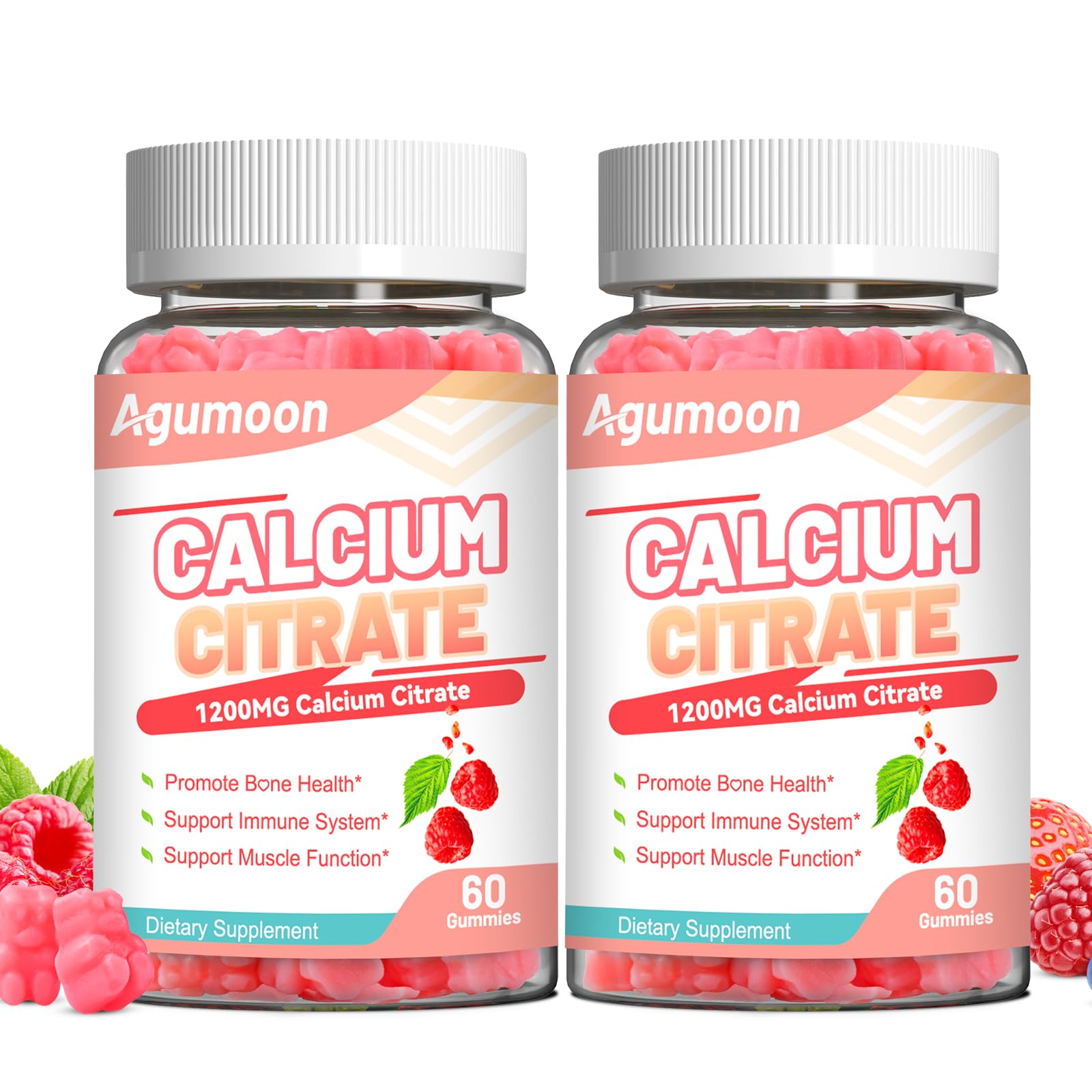 Agumoon Calcium Citrate Gummies 1200mg front view