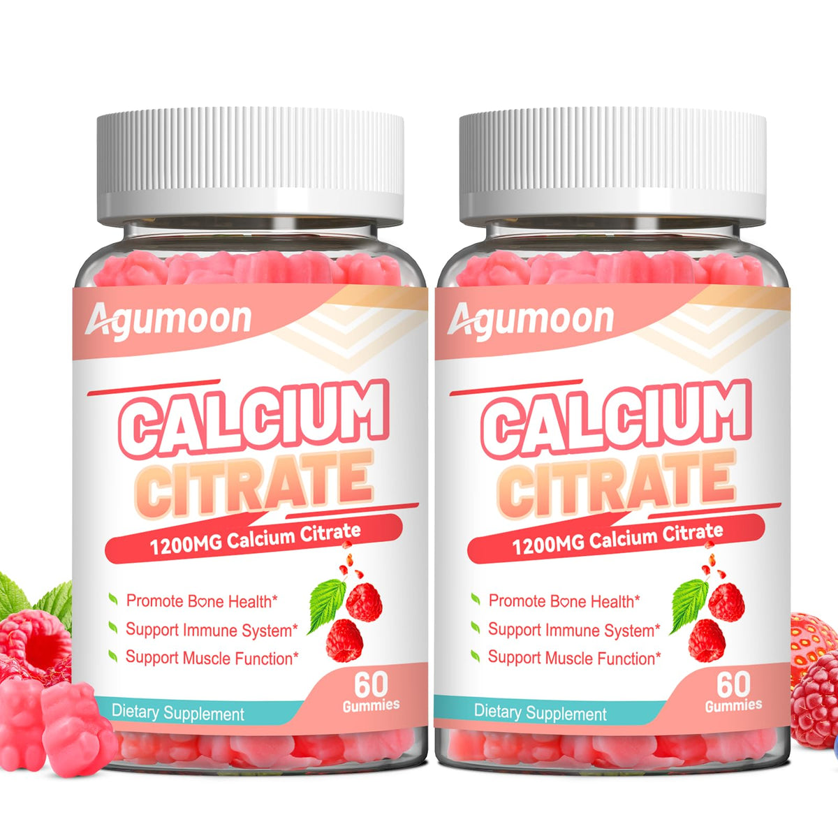 Agumoon Calcium Citrate Gummies 1200mg front view