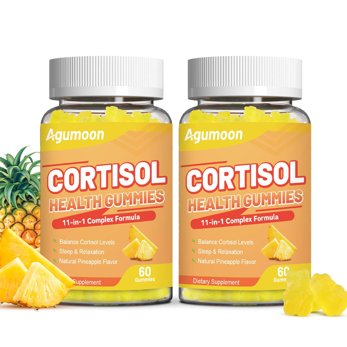 Agumoon Cortisol Gummies 120 Count front view