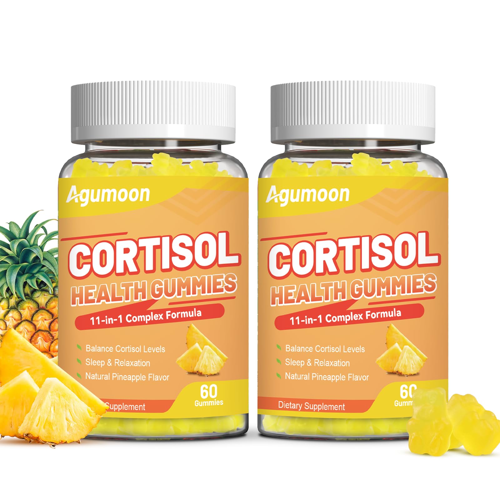 Agumoon Cortisol Gummies 120 Count front view