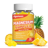 Agumoon Magnesium Gummies front view with pineapple flavour