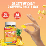 Agumoon Magnesium Gummies with a measuring spoon