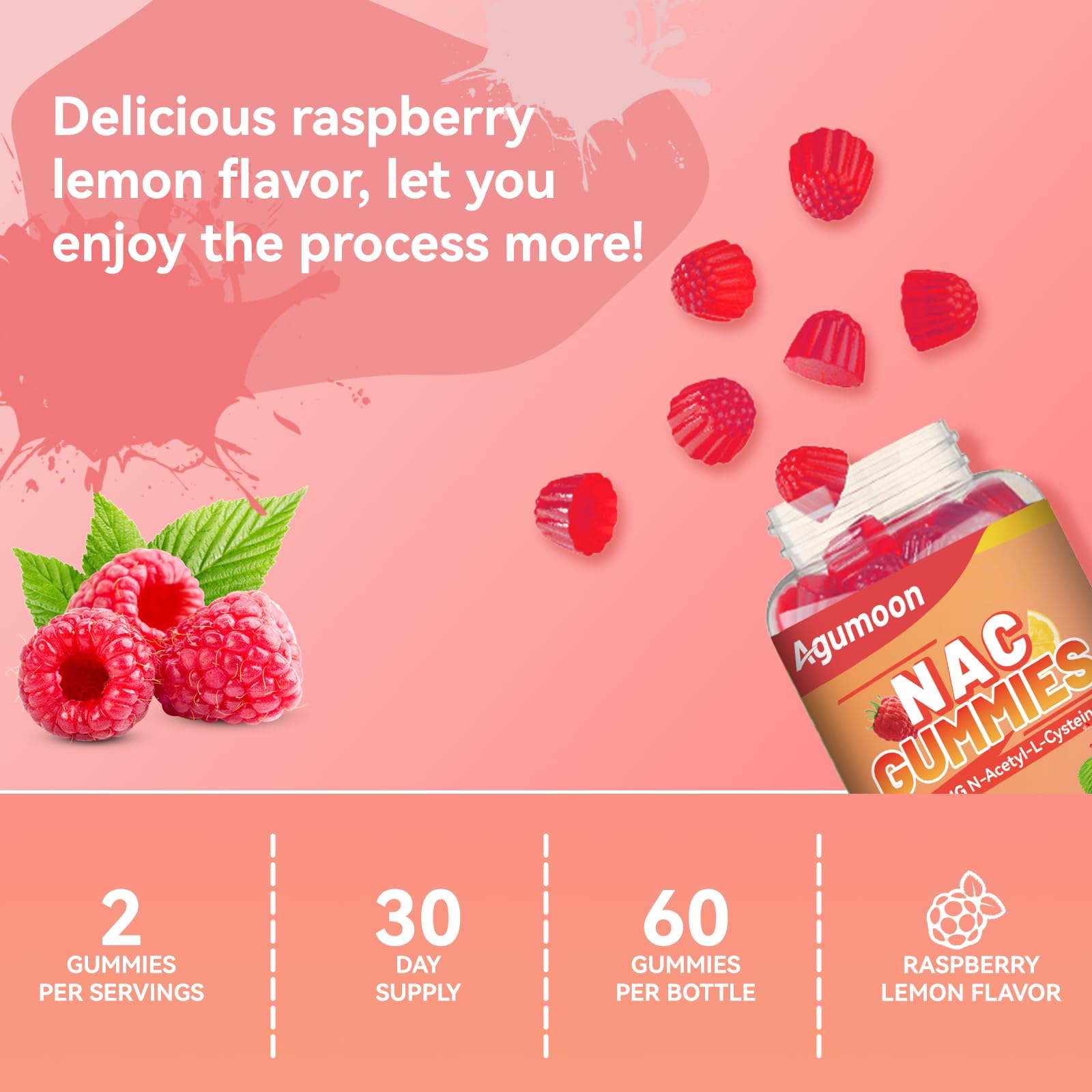 Agumoon NAC Support Gummies with ingredients list