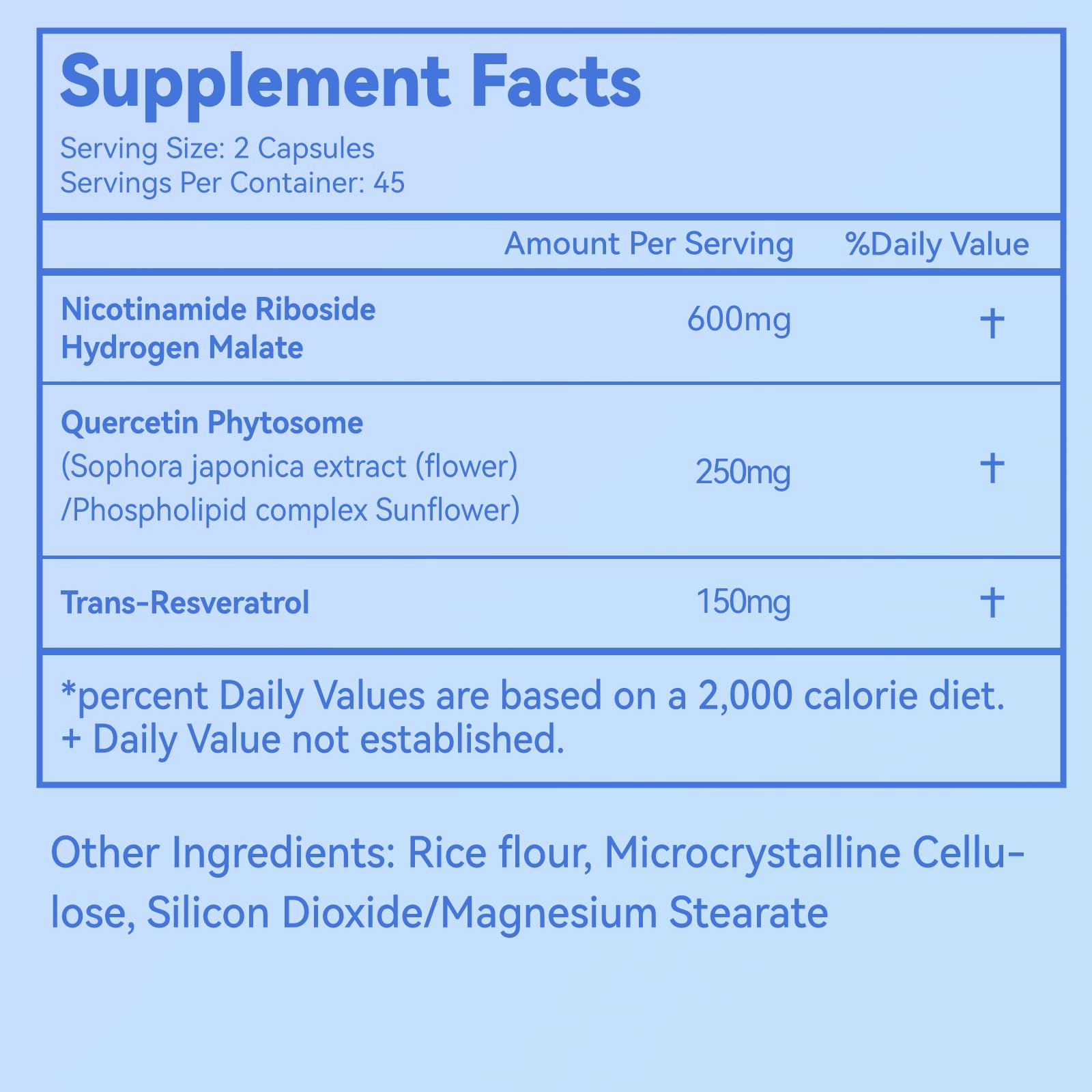 Agumoon NAD+ Resveratrol Capsules 1000mg side view