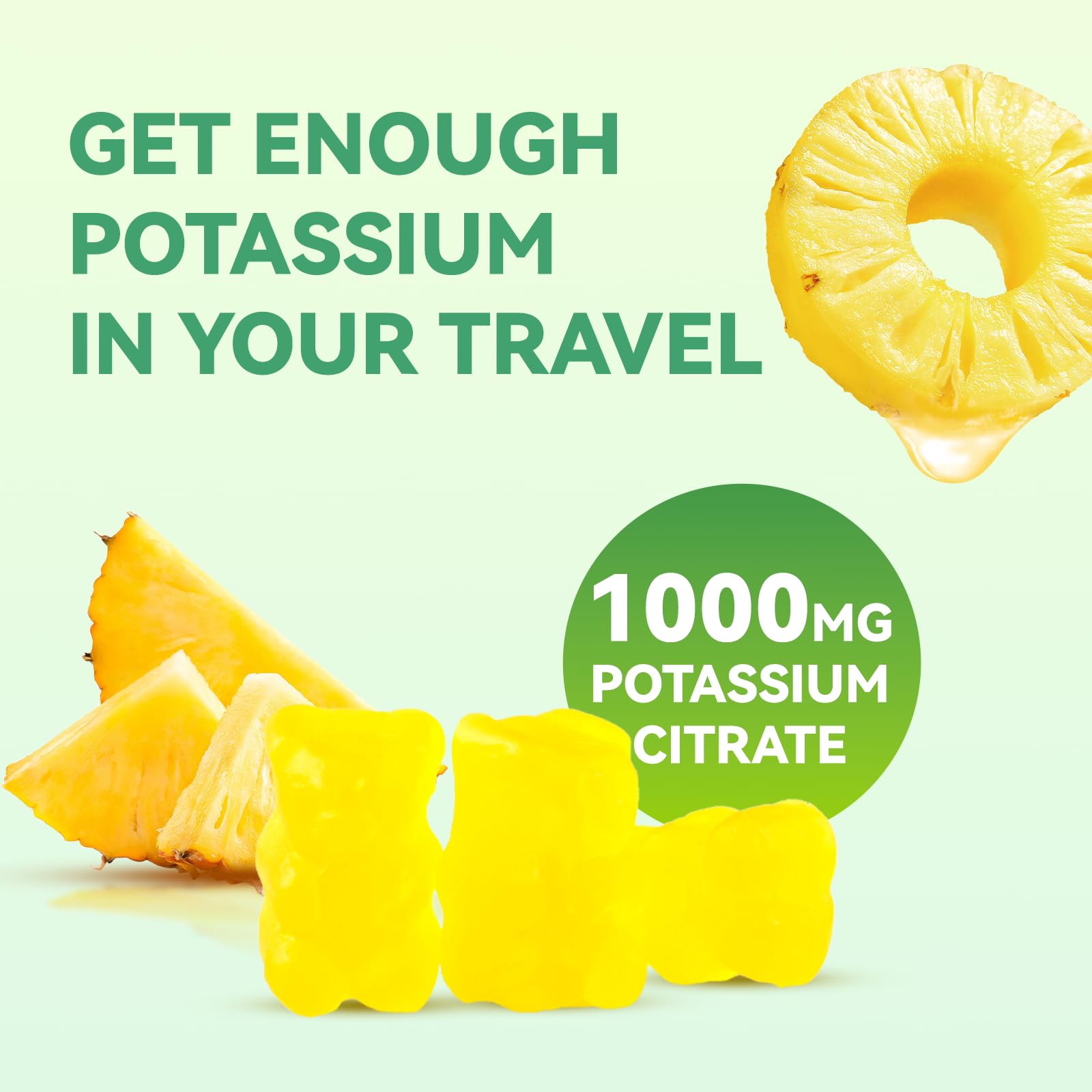 Agumoon Potassium Citrate Gummies with a measuring spoon