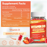 Agumoon Vitamin D3 Gummies strawberry flavour gummy close-up