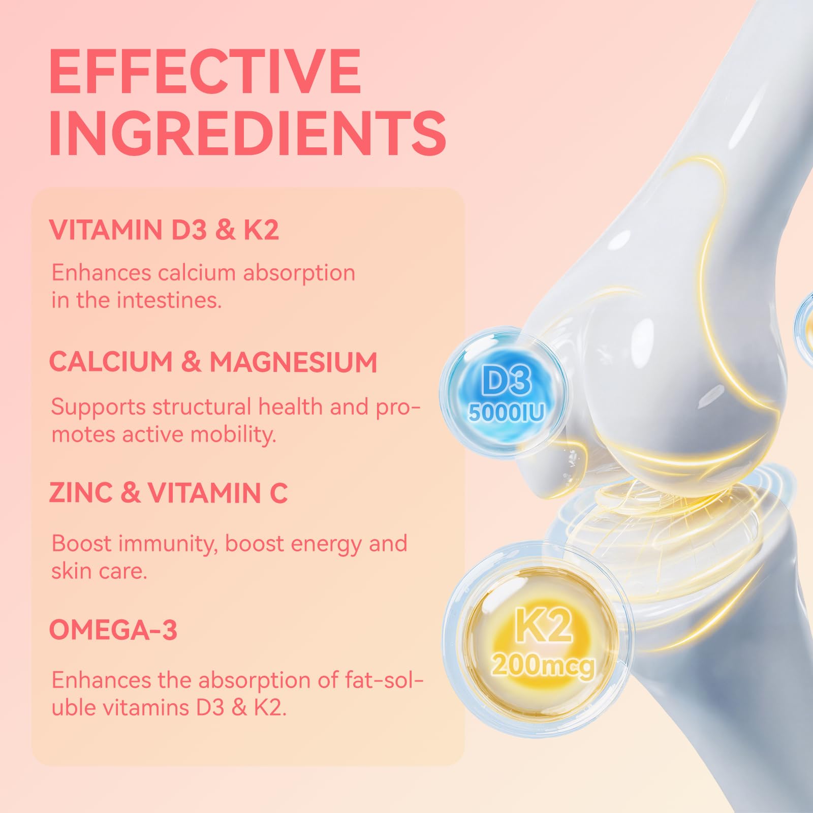 Agumoon Vitamin D3 K2 Gummies nutritional information
