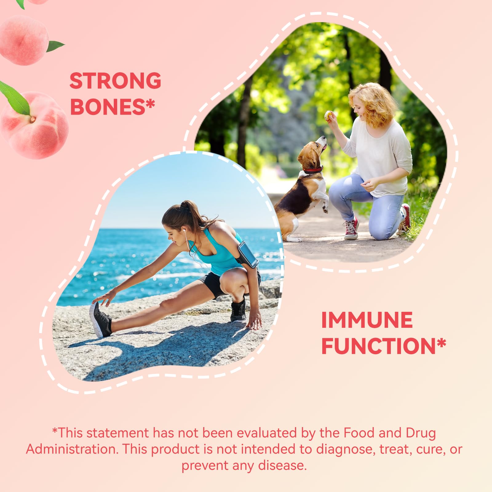 Agumoon Vitamin D3 K2 Gummies with a measuring spoon