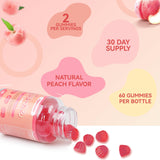 Agumoon Vitamin D3 K2 Gummies with fresh peaches
