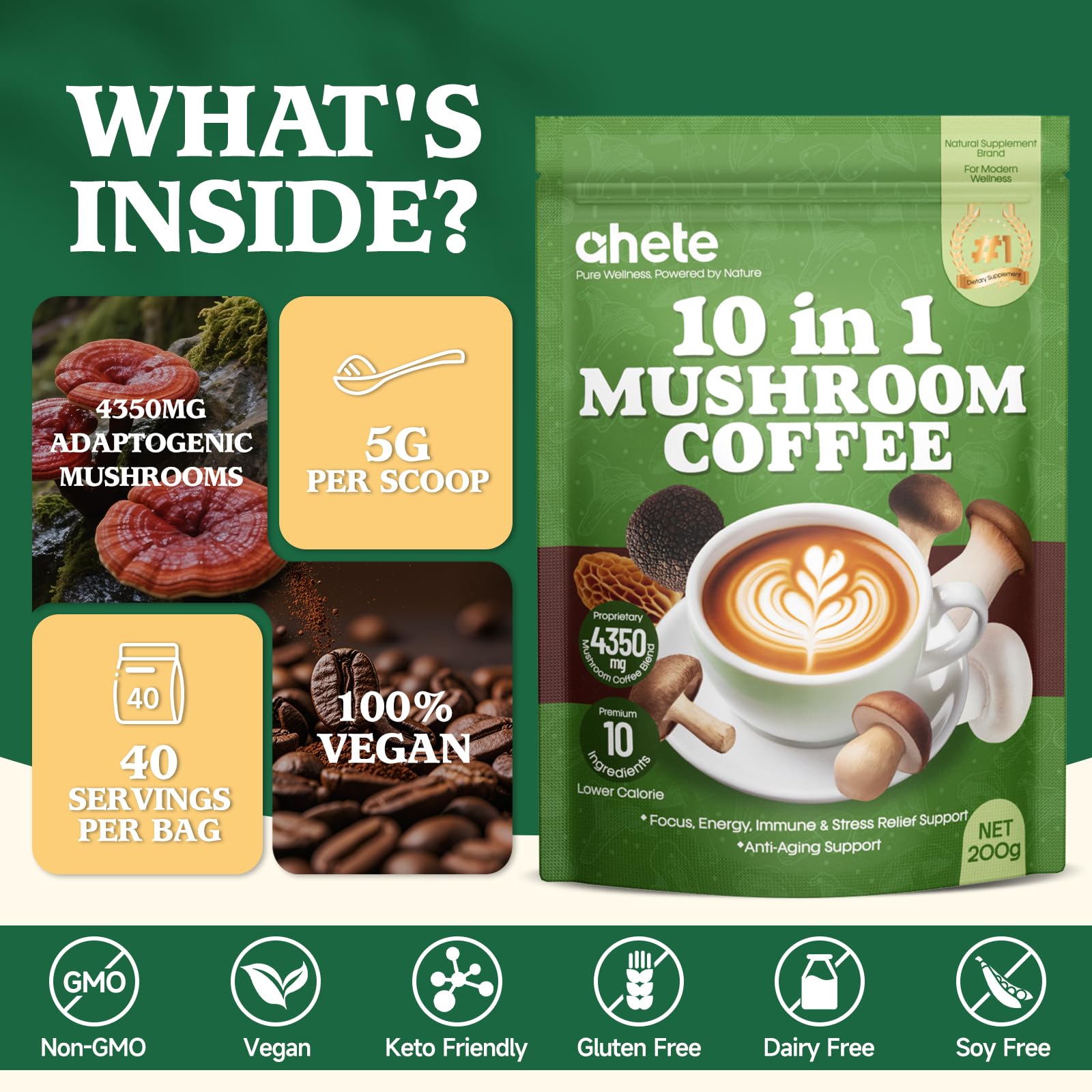Ahete Mushroom Coffee Blend in a lifestyle setting