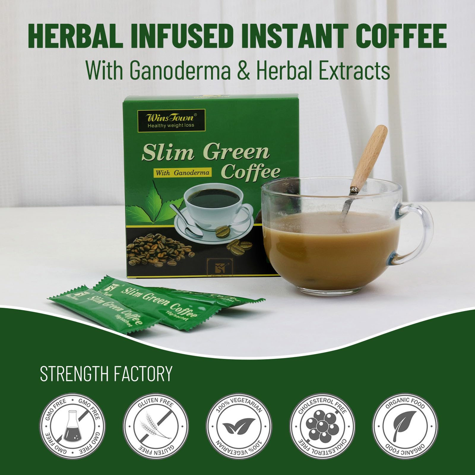AIHIYO Green Coffee Bean Extract powder close-up