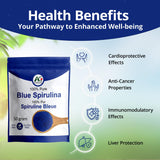 Aimgrow Blue Spirulina Powder in a smoothie
