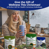 Aimgrow Blue Spirulina Powder scoop with powder