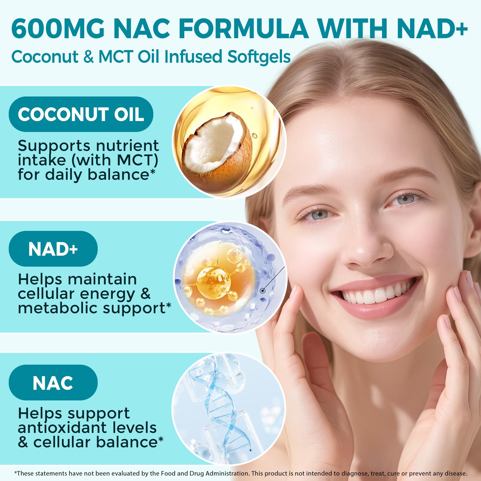 AIQIUSHA NAC Softgels 600mg softgel close-up