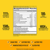 Airborne 1000mg Vitamin C + Zinc effervescent tablets ingredients list