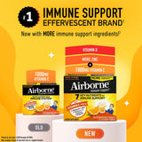 Airborne 1000mg Vitamin C + Zinc effervescent tablets with fresh oranges