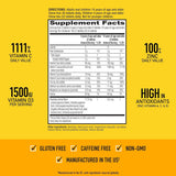 Airborne Chewable Vitamin C 1000mg with Zinc nutritional information