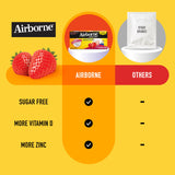Airborne daily wellness Support Effervescent Tablets back view with ingredient list