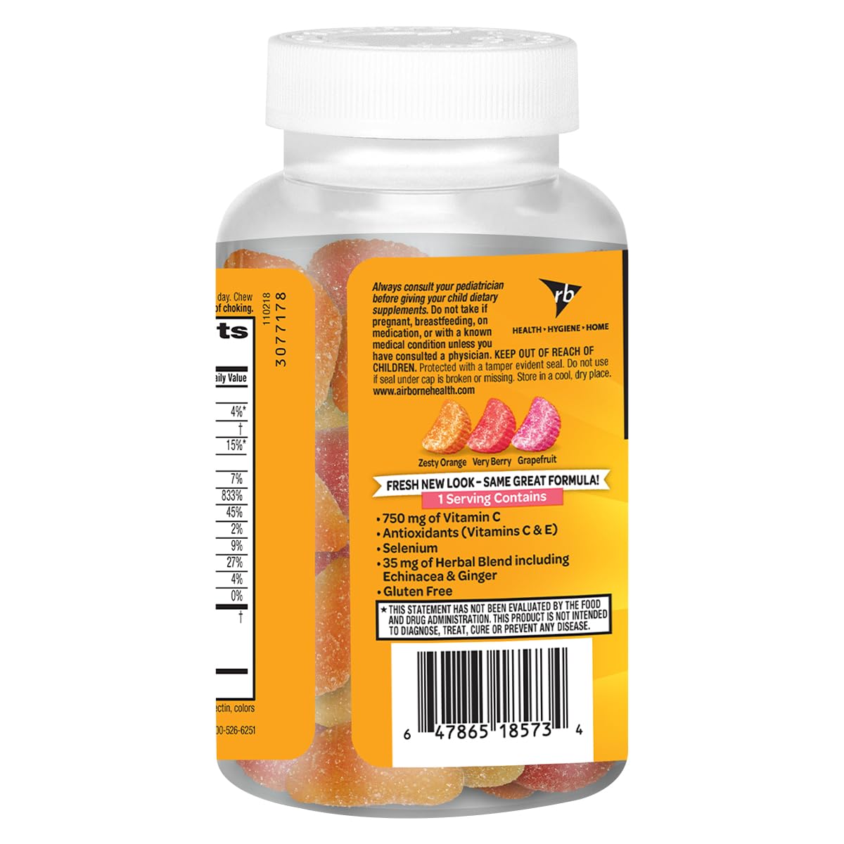 Airborne daily wellness Support Gummies close-up of gummies