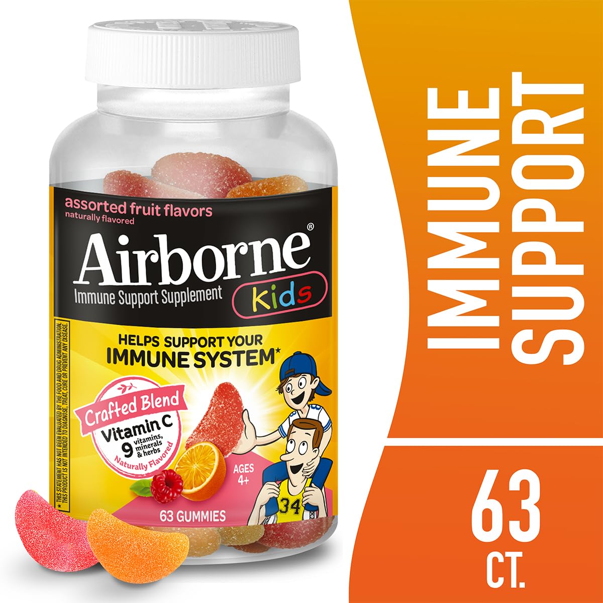 Airborne Kids Vitamin C Gummies packaging side view